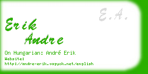 erik andre business card